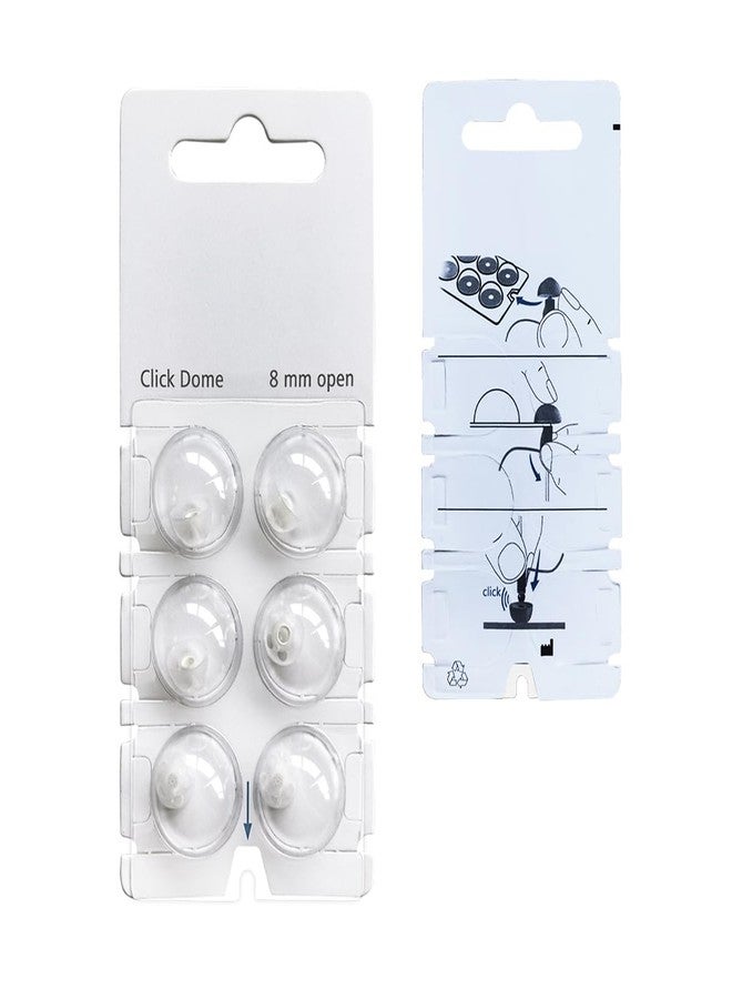 AIERTING Click Dome 8mm Open for Connexx,Siemens,Signia and Rexton RIC Hearing Aids with Cleaning Brush Tools (8MM) - Image 2